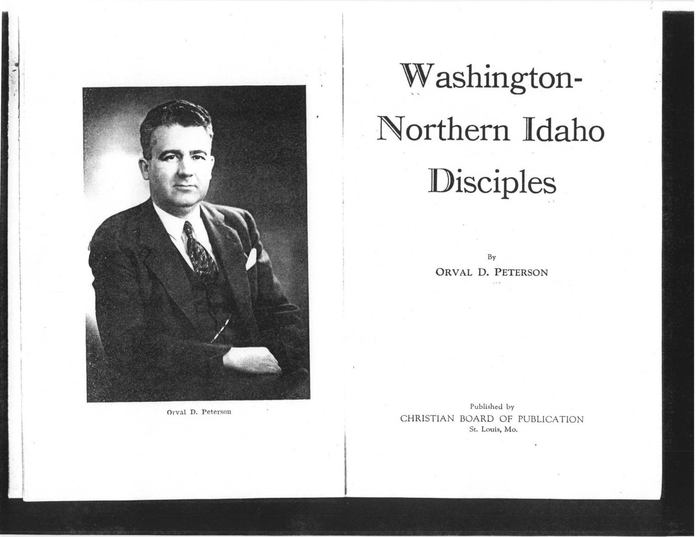 First page of Washington-North Idaho Disciples, by Orval D Peterson