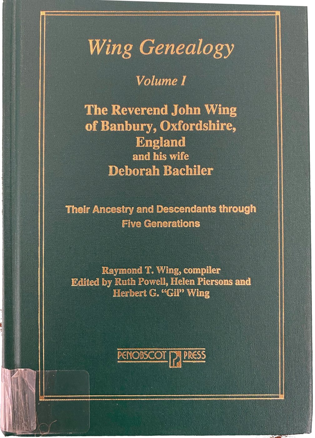 First page of Wing - Hamilton Colonial Family History